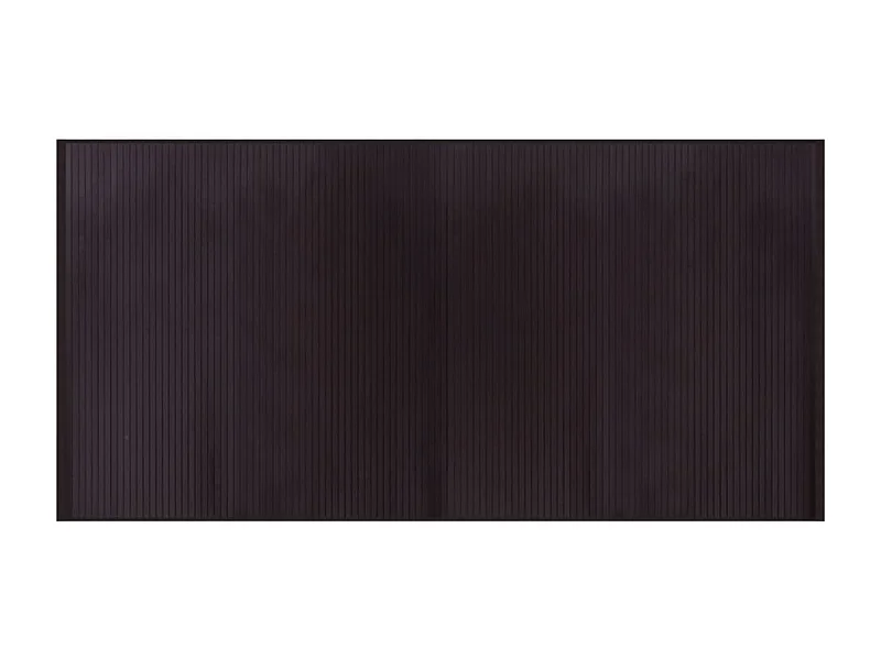 Tapis rectangulaire marron foncé 100x200 bambou