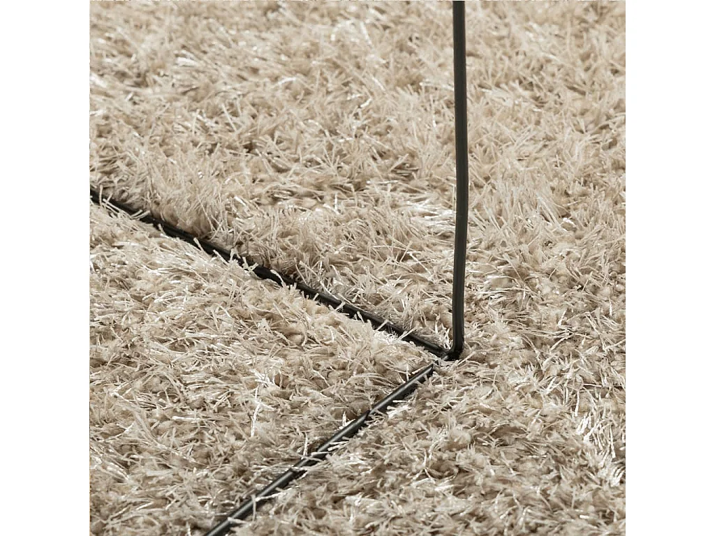 Tapis ISTAN à poils longs aspect brillant beige 240x340