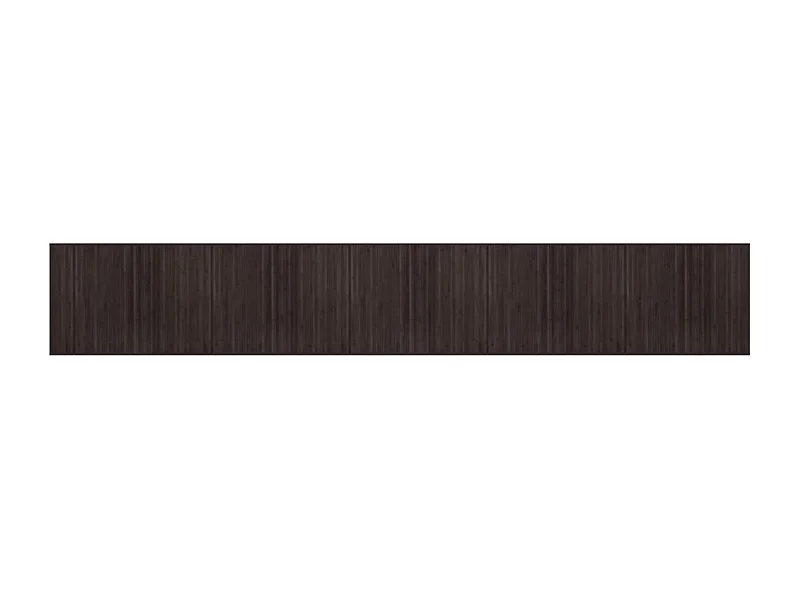 Tapis rectangulaire marron foncé 80x1000 bambou