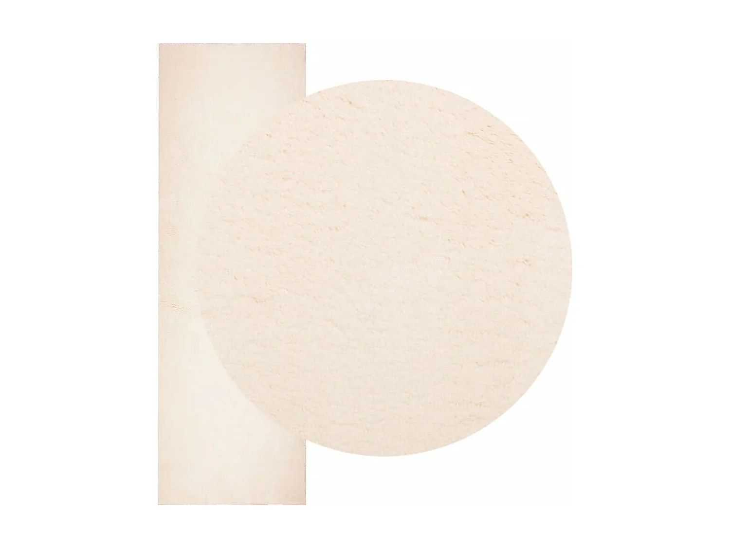 Tapis HUARTE à poils courts doux et lavable beige 80x250