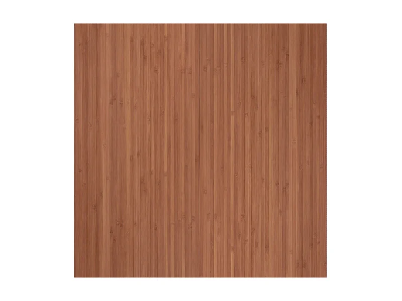 Tapis rectangulaire marron 100x100 bambou