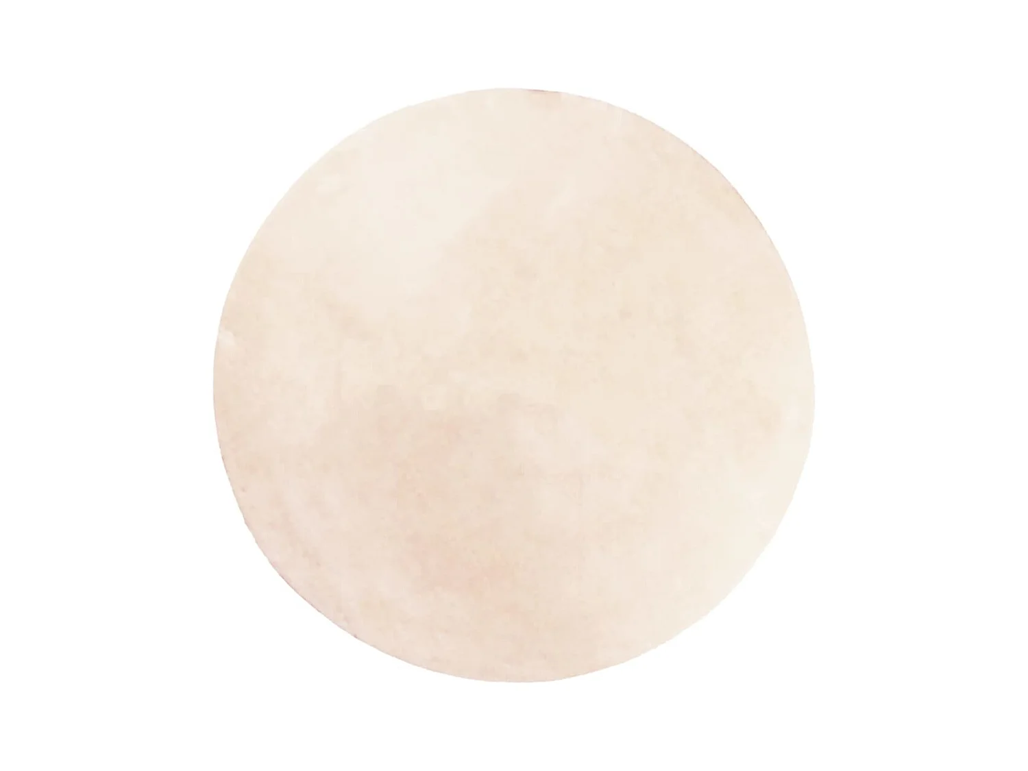 Tapis HUARTE à poils courts doux et lavable beige Ø 80cm
