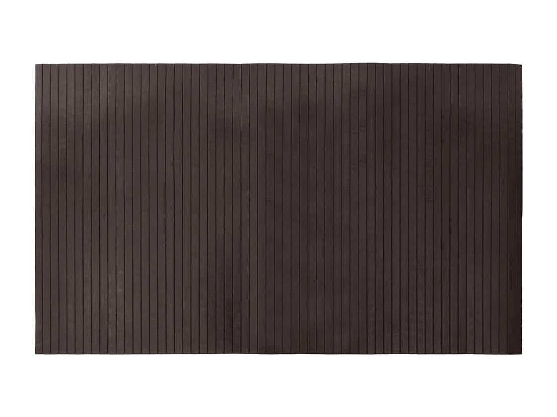 Tapis rectangulaire marron foncé 60x100 bambou