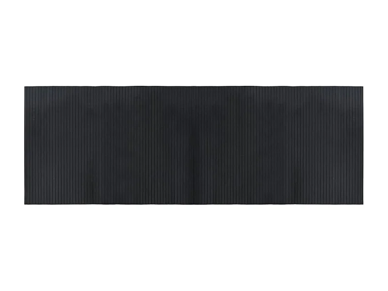 Tapis rectangulaire noir 70x200 bambou