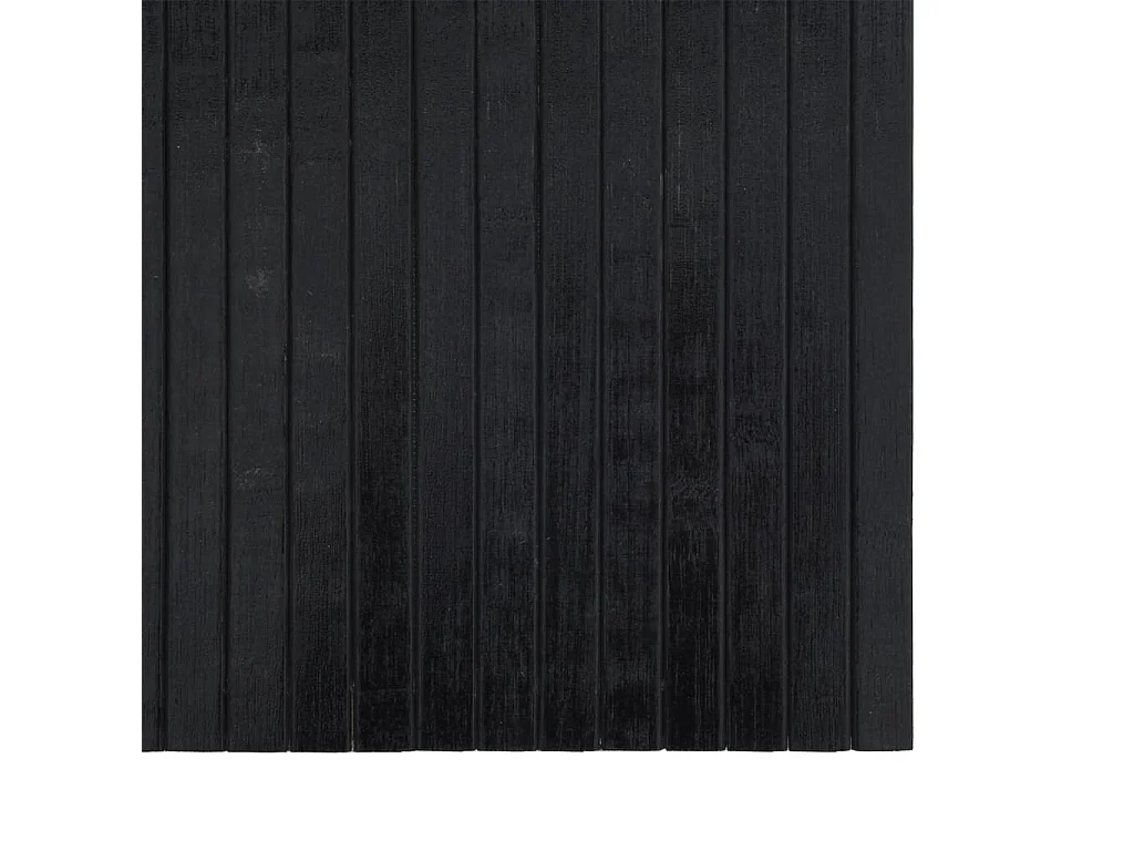 Tapis rectangulaire noir 70x200 bambou