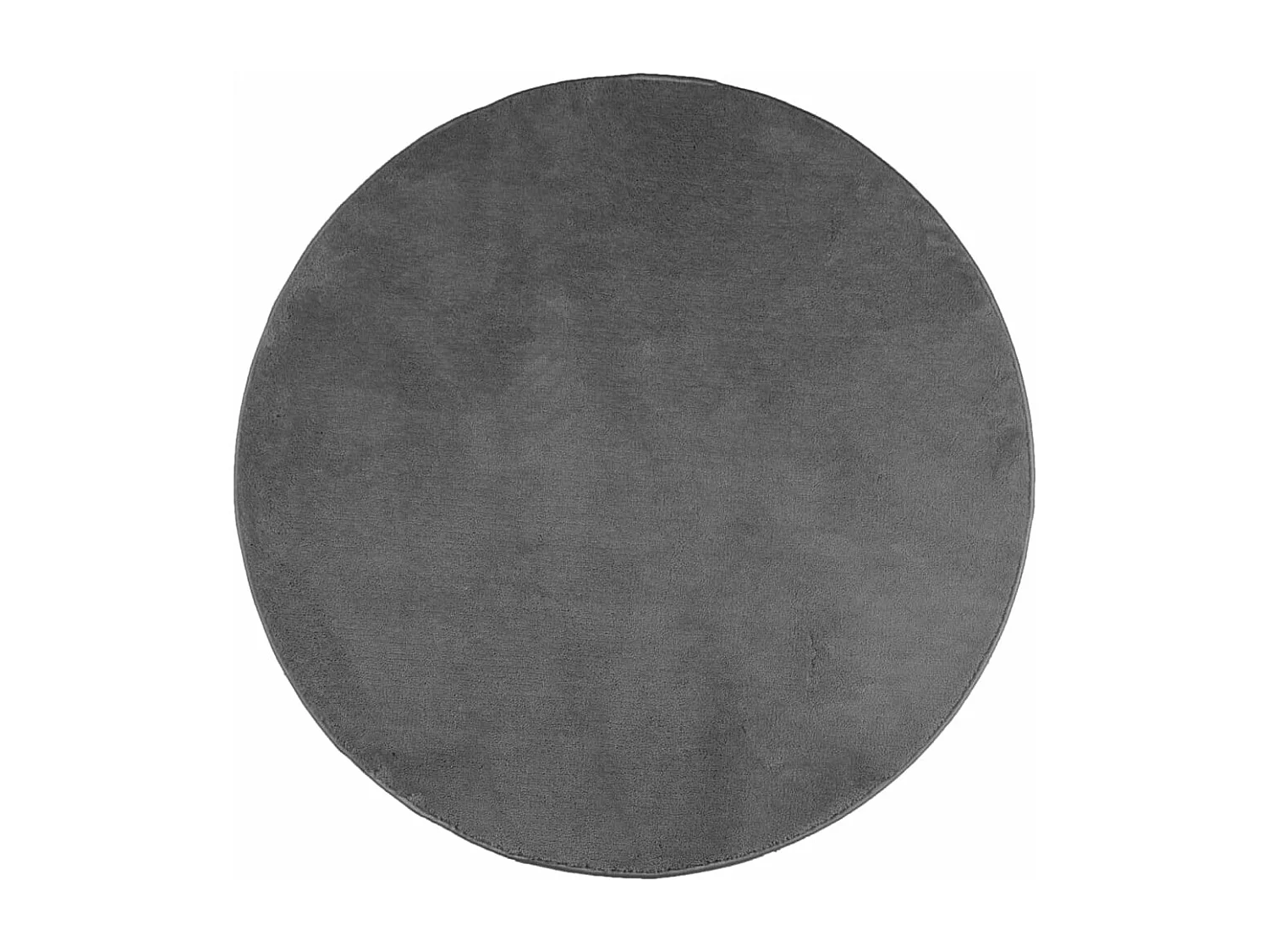 Tapis OVIEDO à poils courts anthracite Ø 160cm