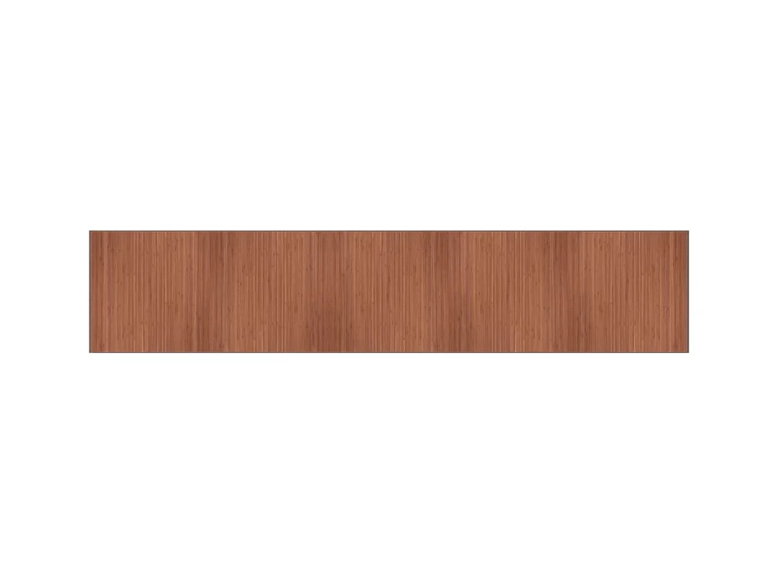 Tapis rectangulaire marron 100x1000 bambou