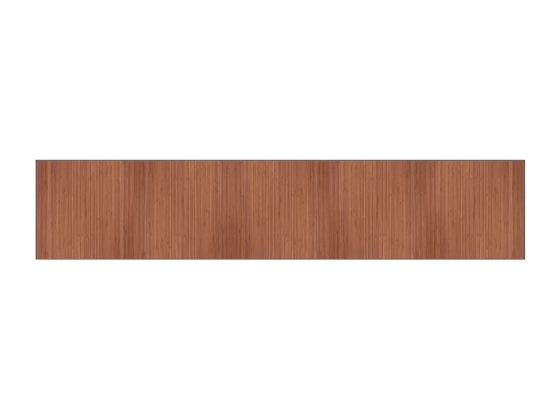 Tapis rectangulaire marron 100x1000 bambou