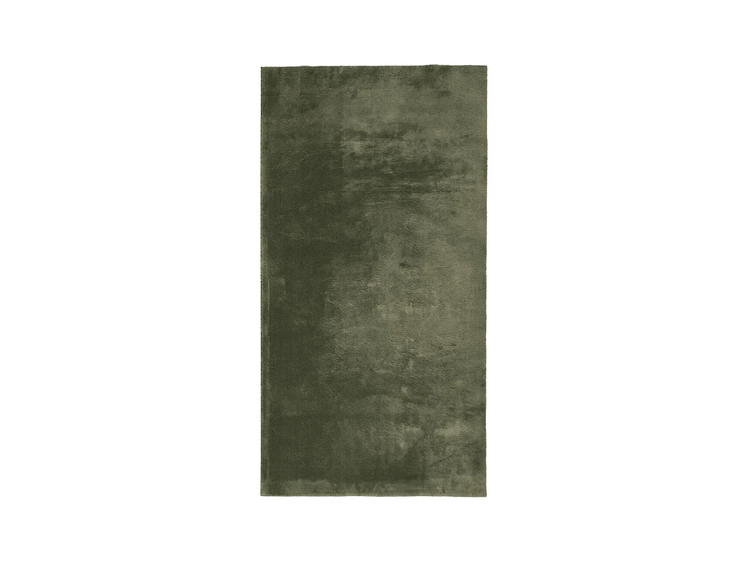 Tapis HUARTE à poils courts doux et lavable vert forêt 80x150