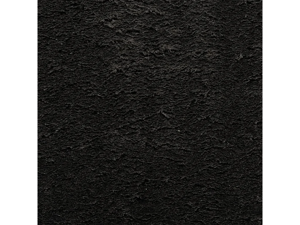 Tapis HUARTE à poils courts doux et lavable noir Ø 160cm