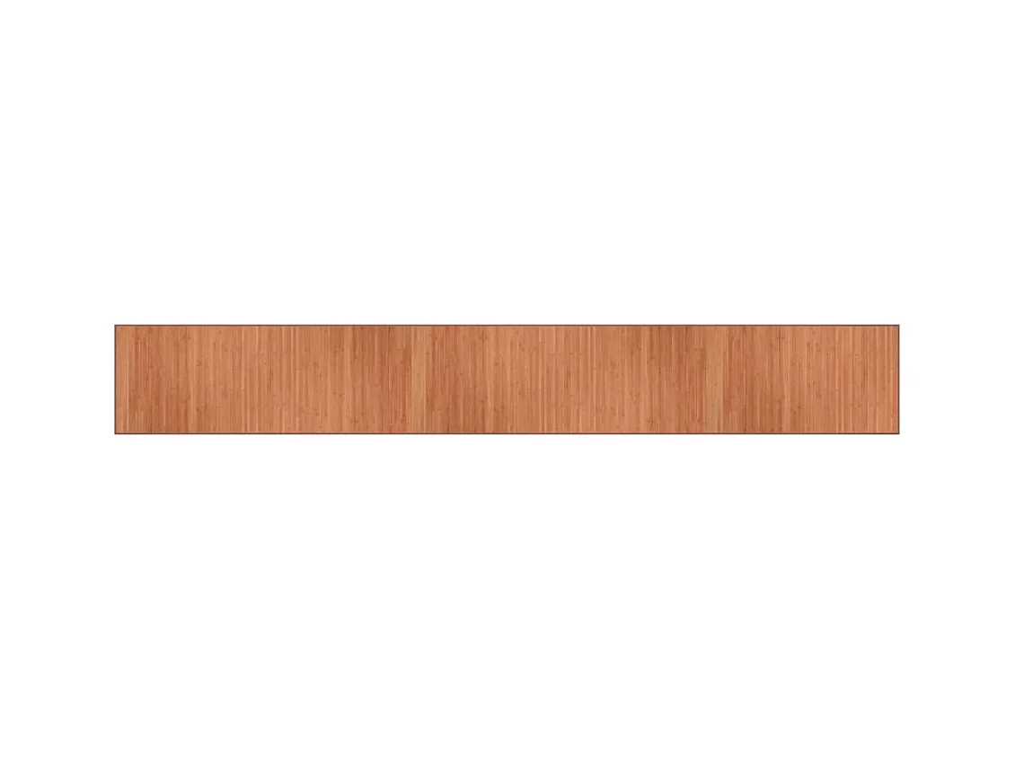 Tapis rectangulaire marron 70x500 bambou