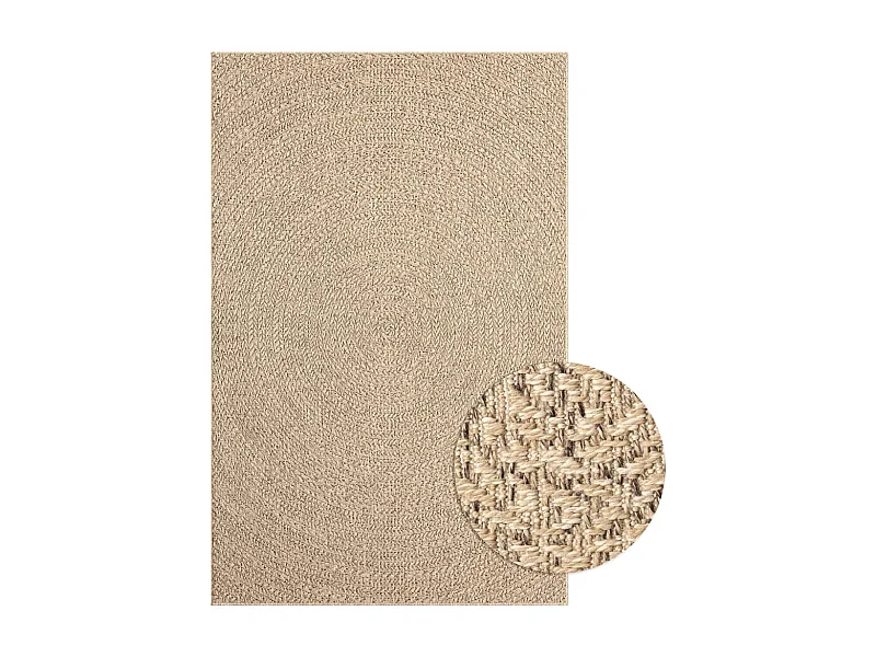 Tapis 200x290 aspect jute intérieur et extérieur