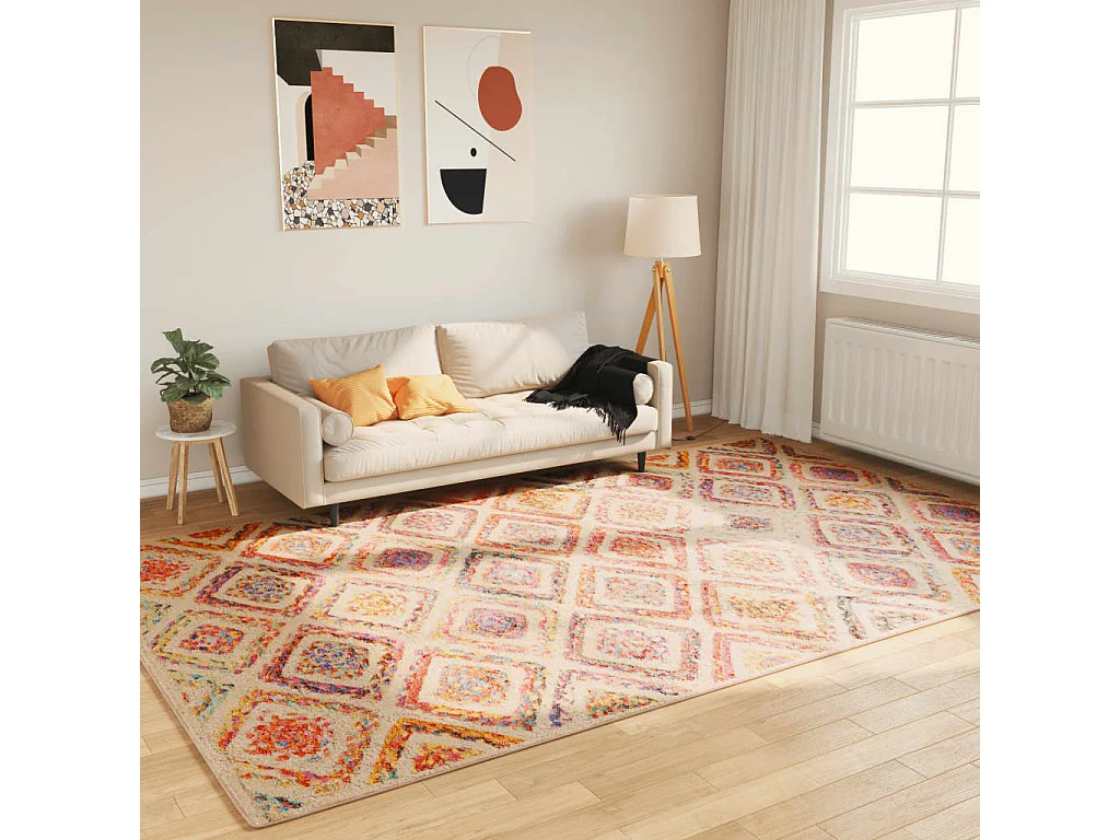 Tapis lavable multicolore 190x300 antidérapant