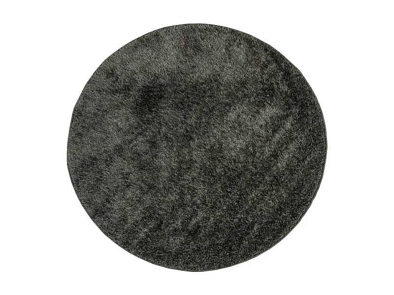Tapis ISTAN à poils longs aspect brillant anthracite Ø 200cm