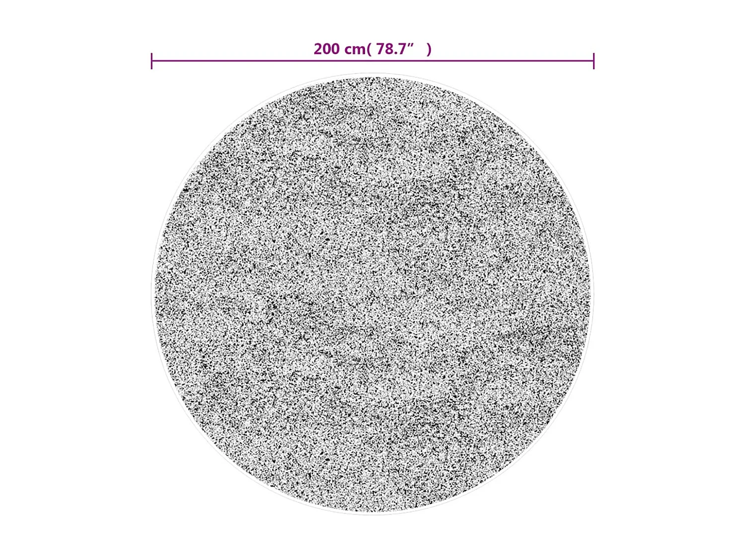 Tapis lavable noir et doré Ø 200cm antidérapant