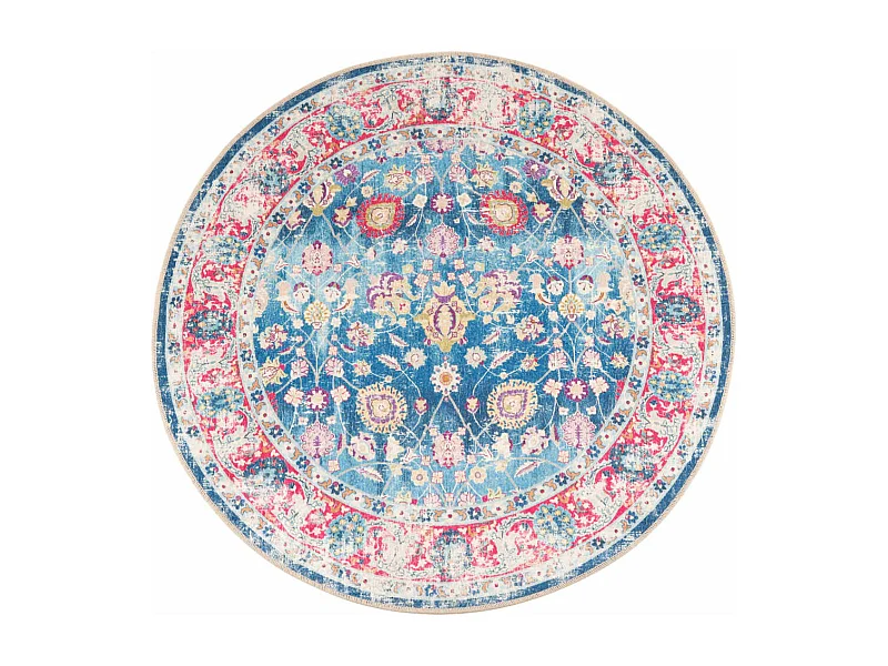 Tapis lavable multicolore Ø 120cm antidérapant