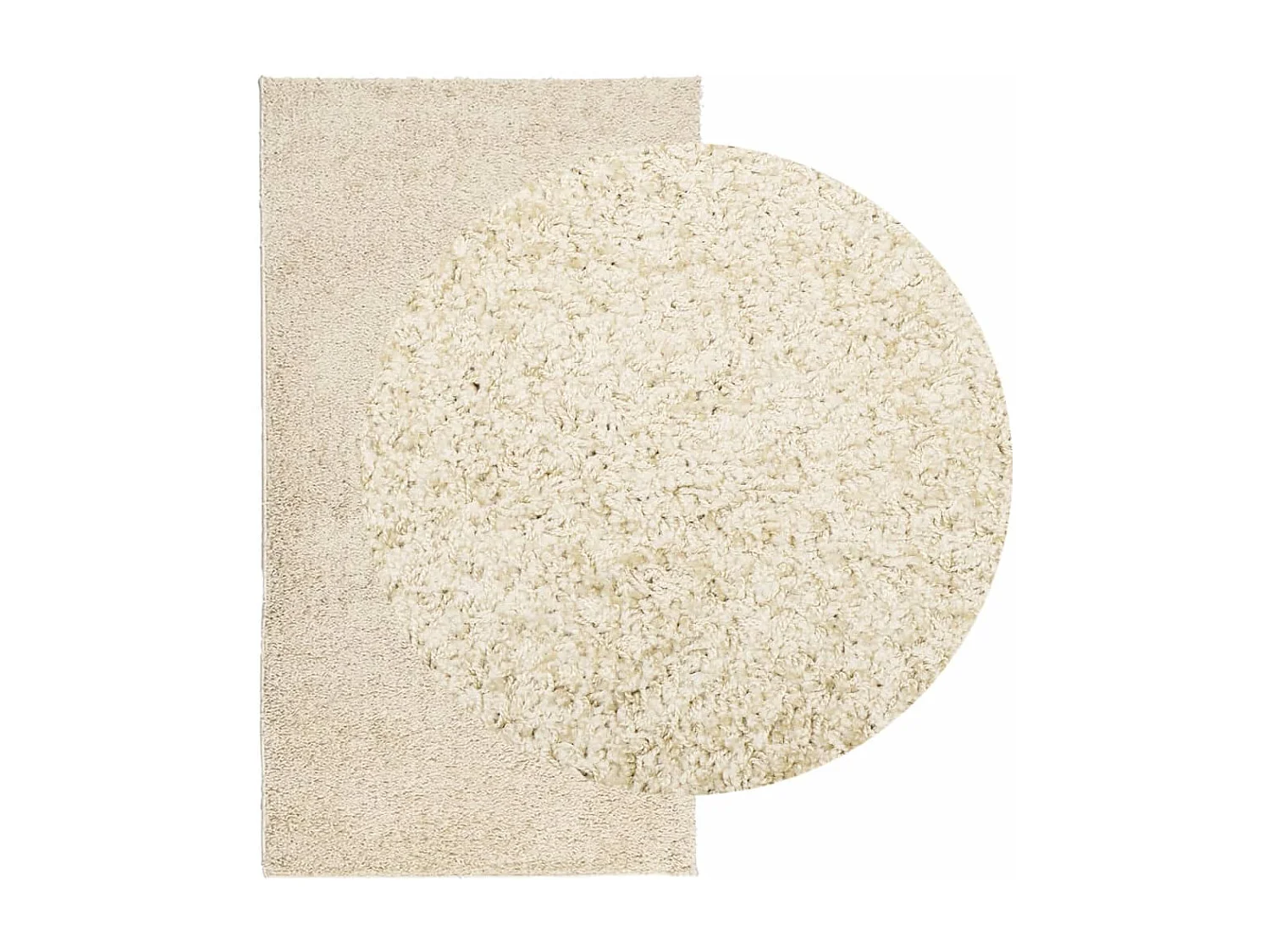 Tapis shaggy à poils longs moderne doré 60x110