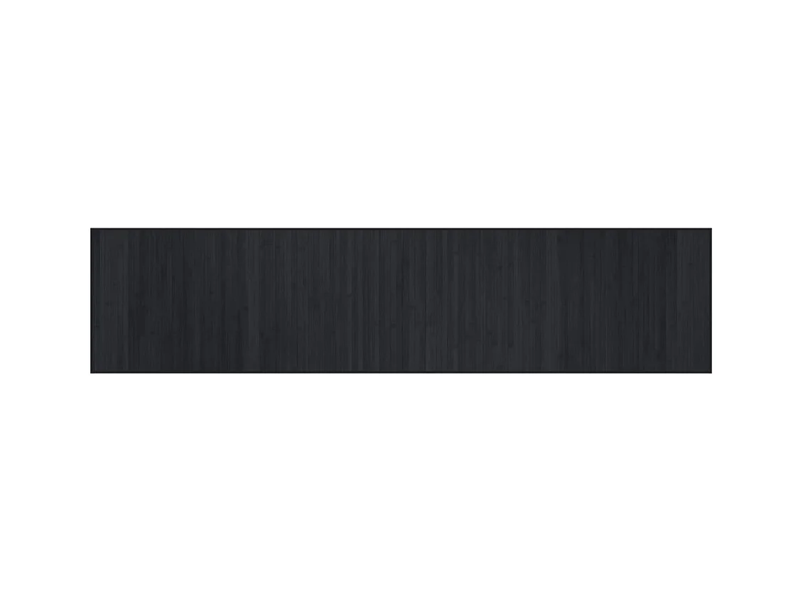 Tapis rectangulaire noir 70x300 bambou