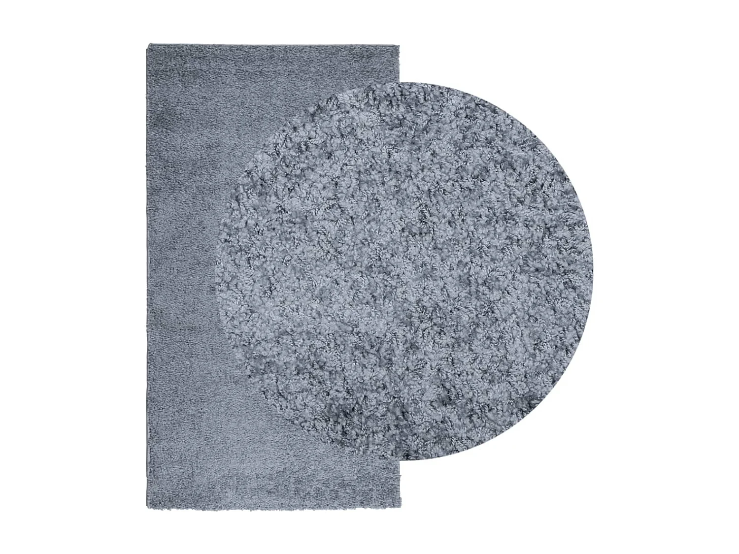 Tapis shaggy à poils longs moderne bleu 60x110