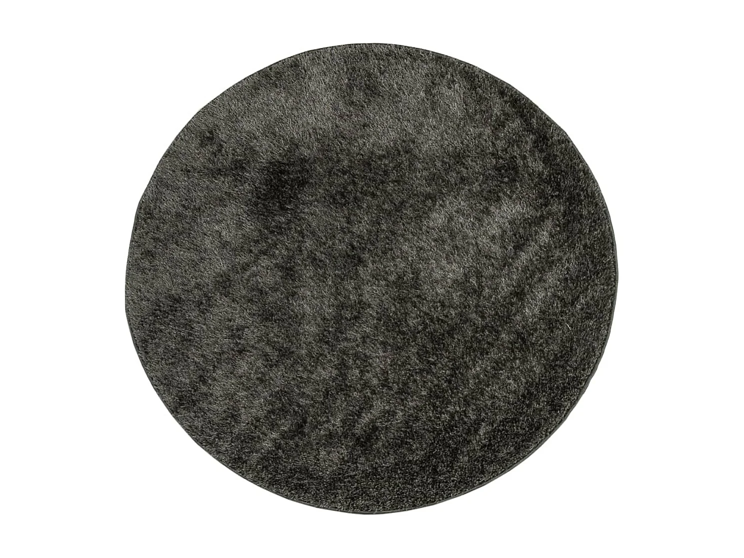 Tapis ISTAN à poils longs aspect brillant anthracite Ø 100cm
