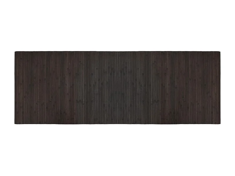 Tapis rectangulaire marron foncé 70x200 bambou