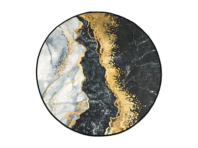 Tapis lavable multicolore Ø 120cm antidérapant