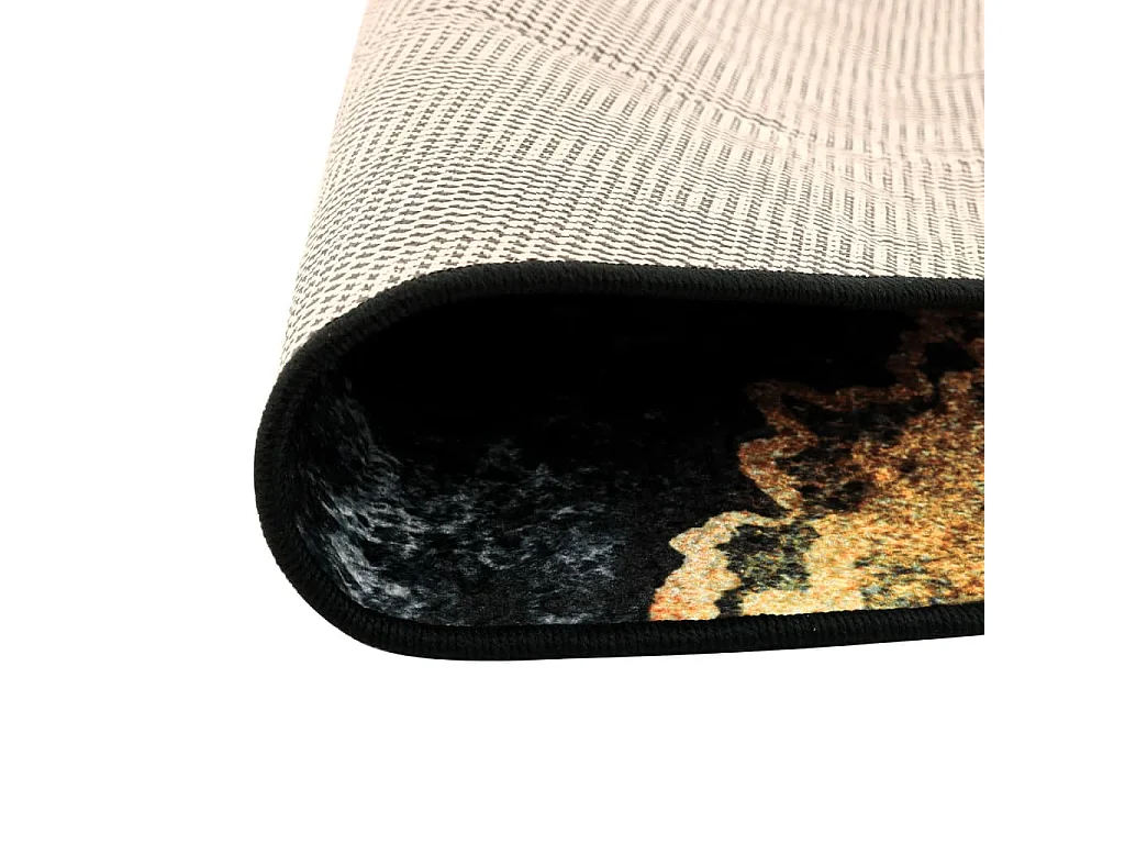 vidaXL Alfombra lavable antideslizante multicolor Ø 120 cm