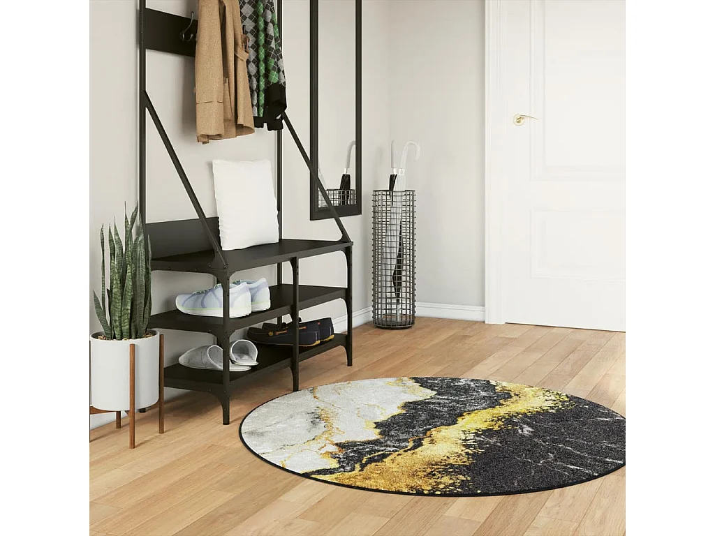 vidaXL Alfombra lavable antideslizante multicolor Ø 120 cm