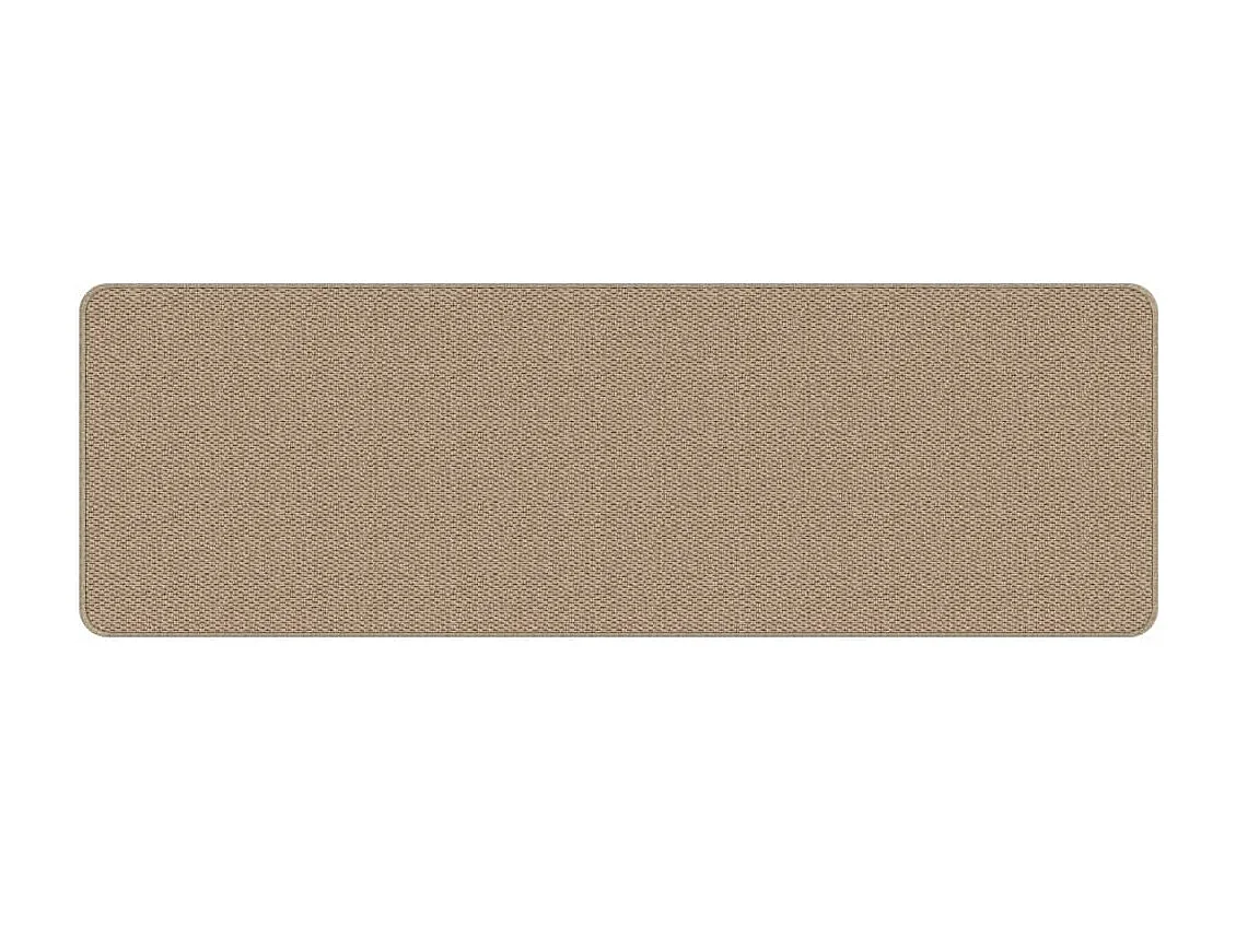 Tapis de couloir aspect sisal sable 50x150