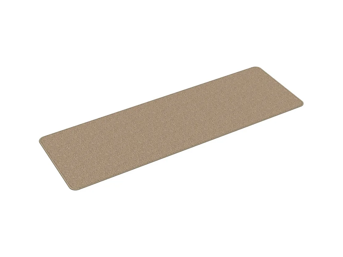 Tapis de couloir aspect sisal sable 50x150