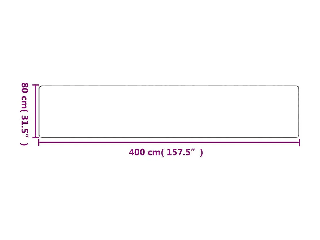 Tapis de couloir aspect sisal sable 80x400