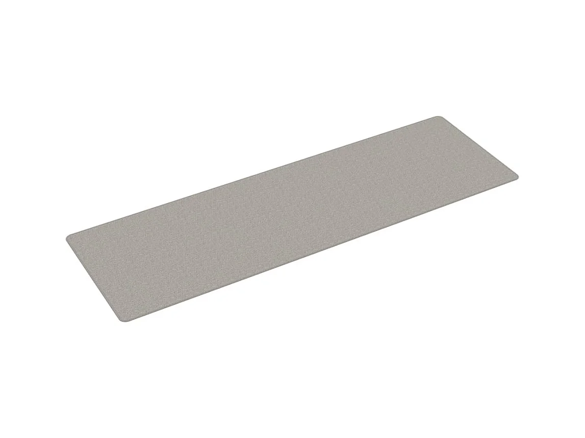 Tapis de couloir aspect sisal taupe 80x250