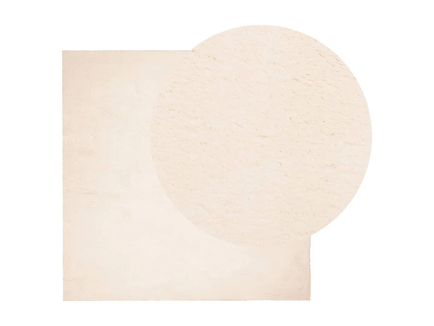 Tapis HUARTE à poils courts doux et lavable beige 120x120