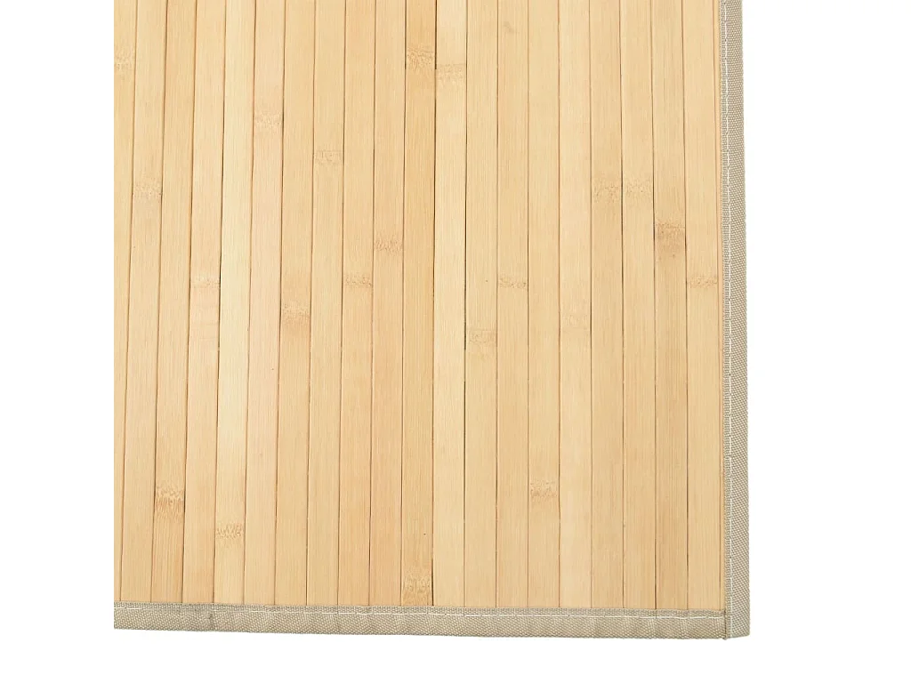 Tapis rectangulaire naturel clair 80x400 bambou