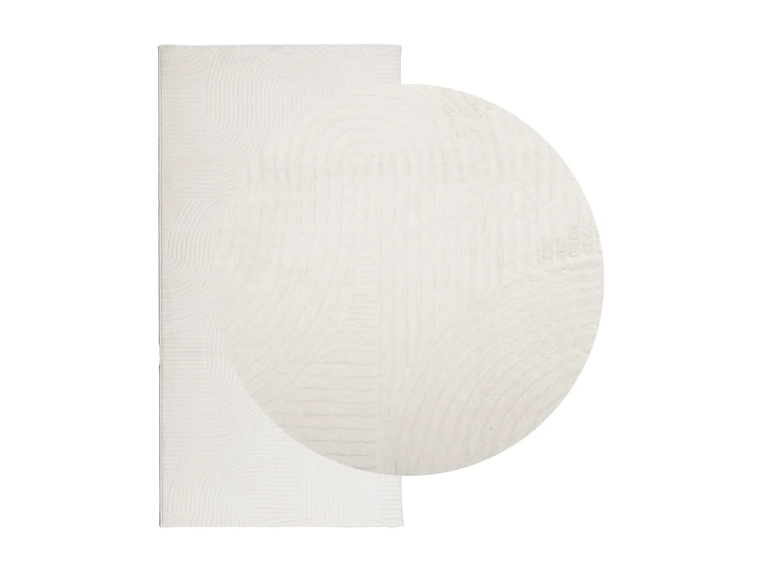 Tapis IZA poils courts style scandinave crème 100x200