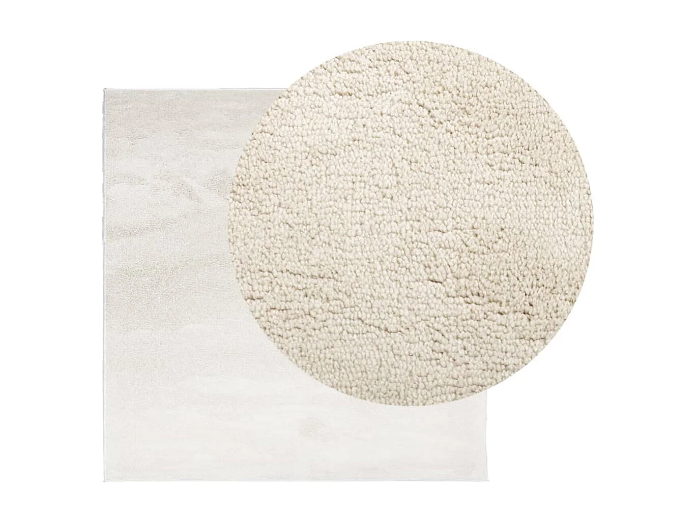 Tapis OVIEDO à poils courts beige 120x120