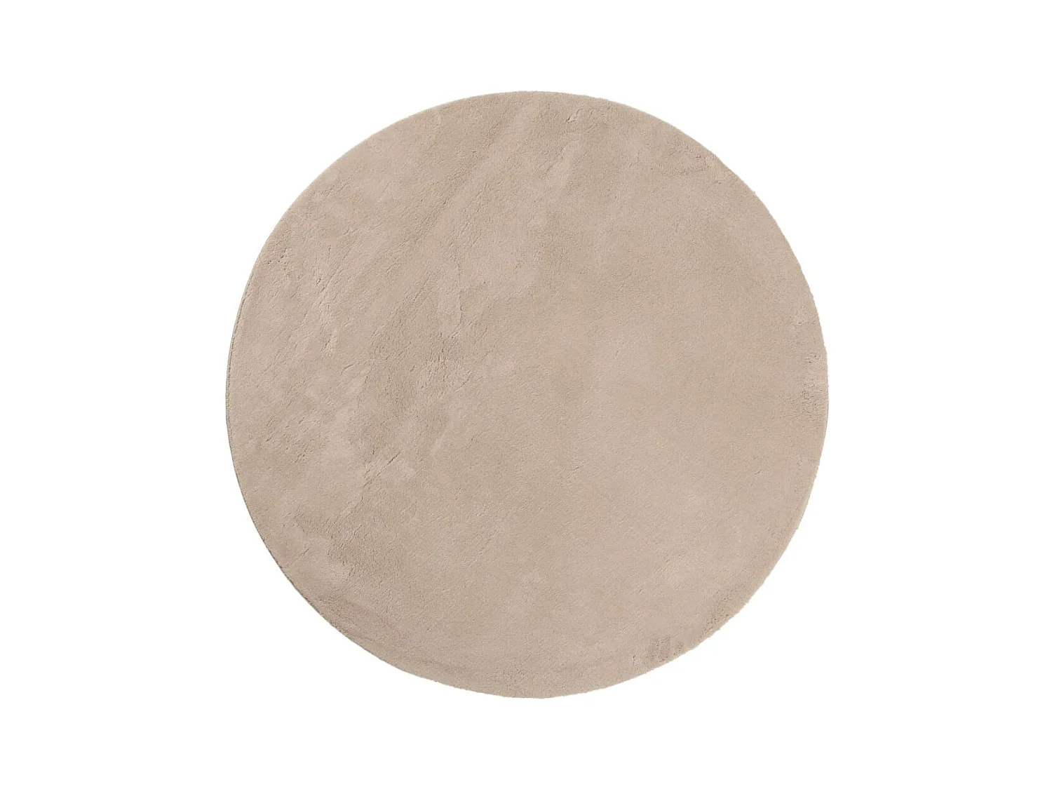 Tapis HUARTE à poils courts doux et lavable sable Ø 100cm