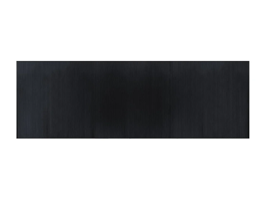 Tapis rectangulaire noir 100x300 bambou