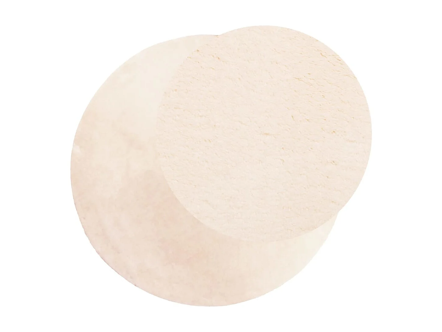 Tapis HUARTE à poils courts doux et lavable beige Ø 100cm