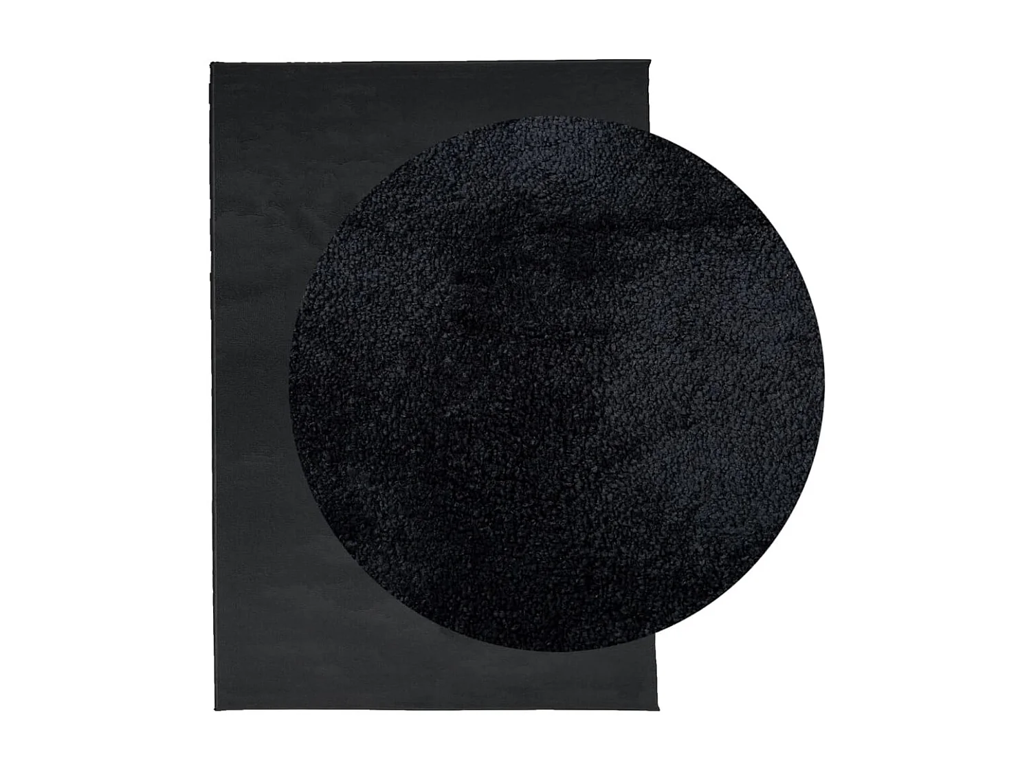 Tapis OVIEDO à poils courts noir 140x200