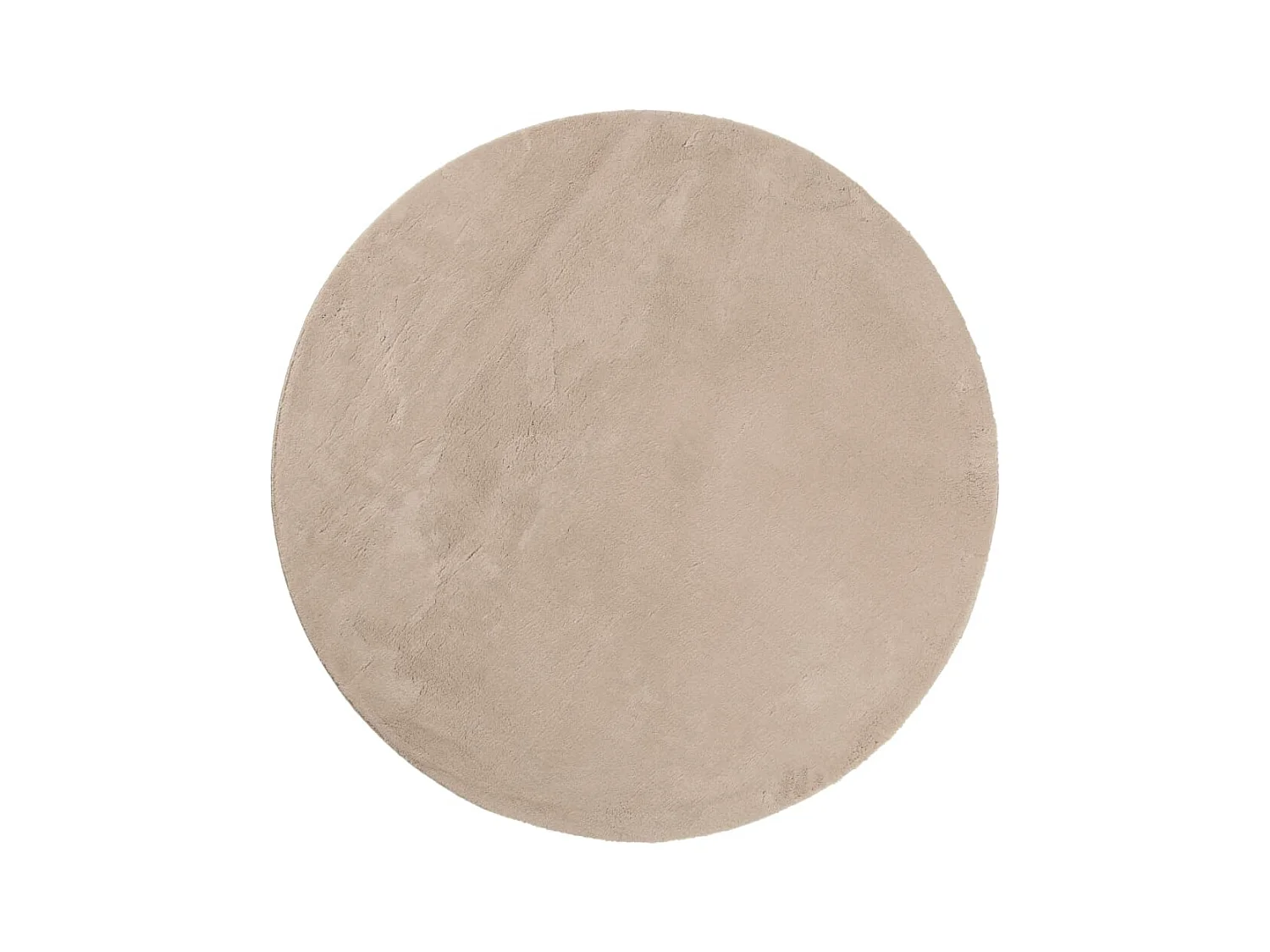 Tapis HUARTE à poils courts doux et lavable sable Ø 160cm