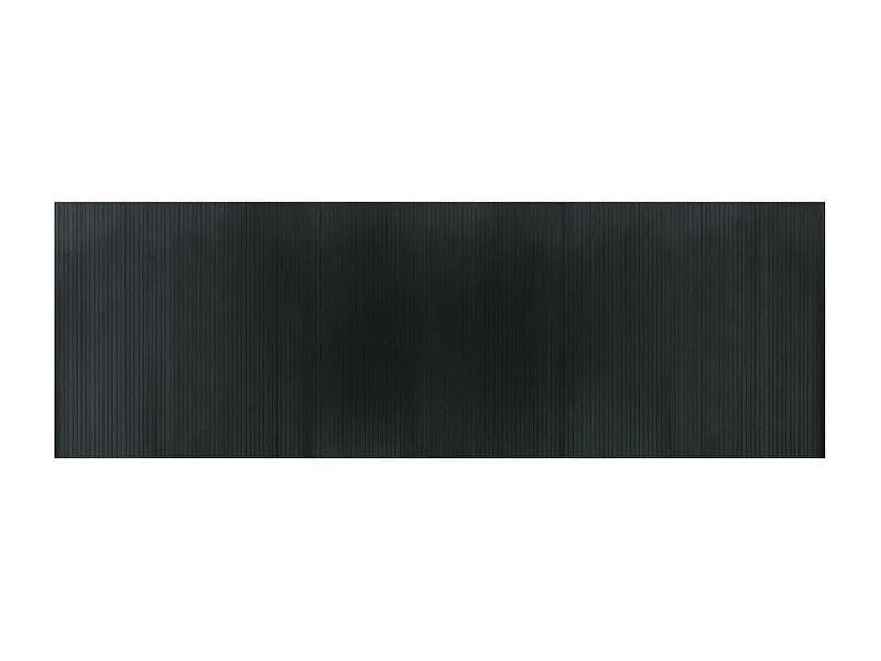 Tapis rectangulaire gris 100x300 bambou