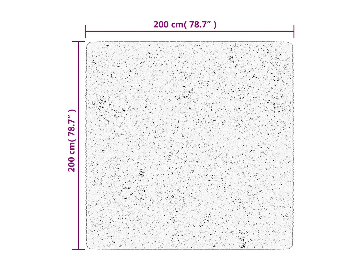 Tapis HUARTE à poils courts doux et lavable gris 200x200