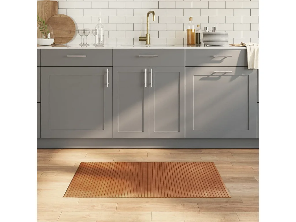 Tapis rectangulaire naturel 60x100 bambou