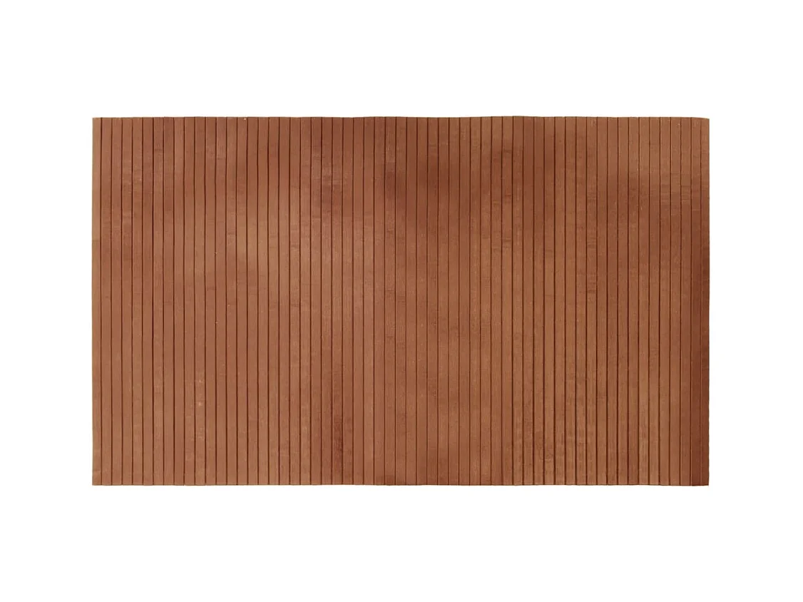 Tapis rectangulaire marron 60x100 bambou