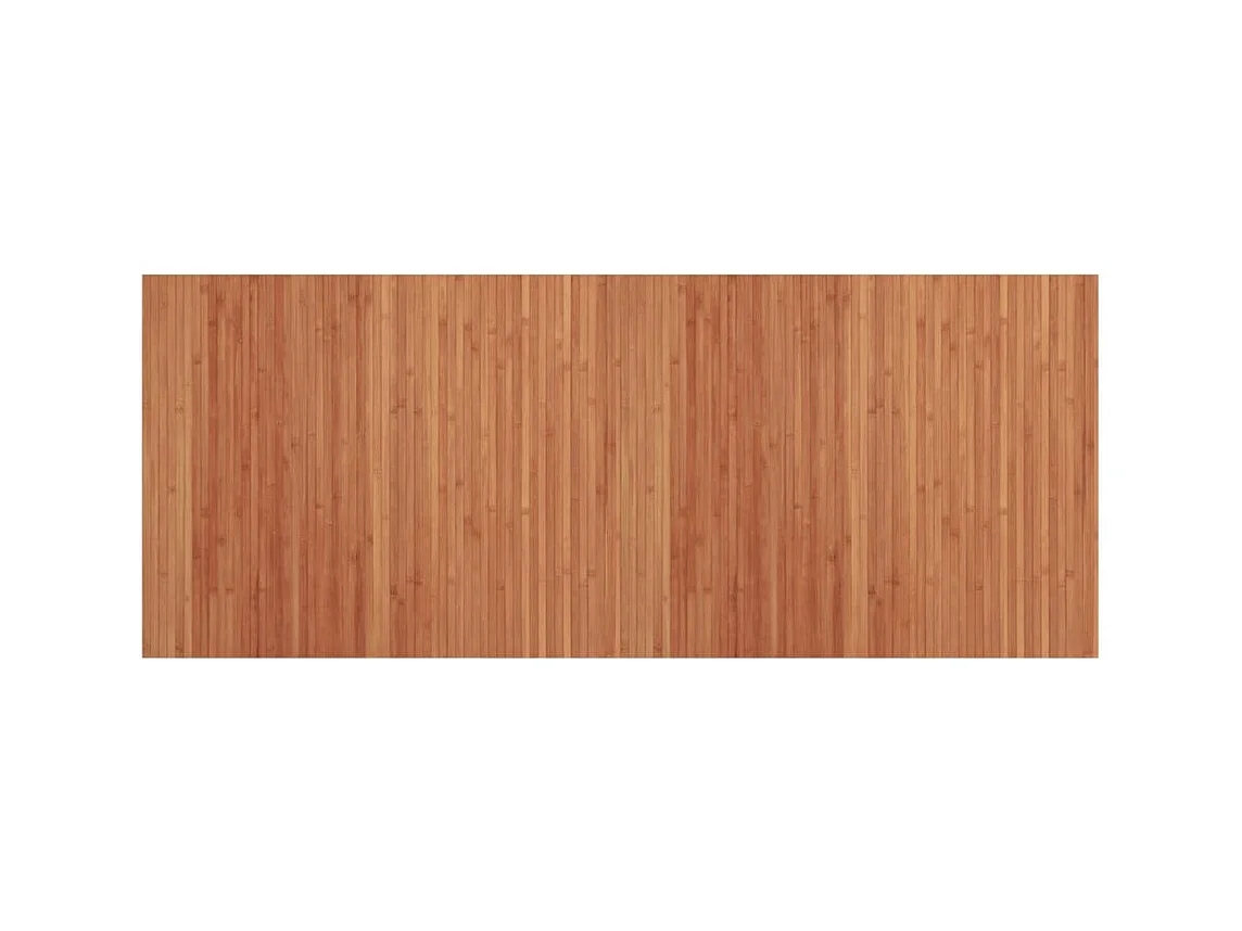 Tapis rectangulaire marron 80x200 bambou