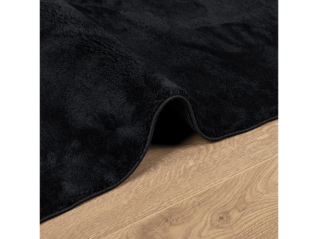 Tapis OVIEDO à poils courts noir 240x240