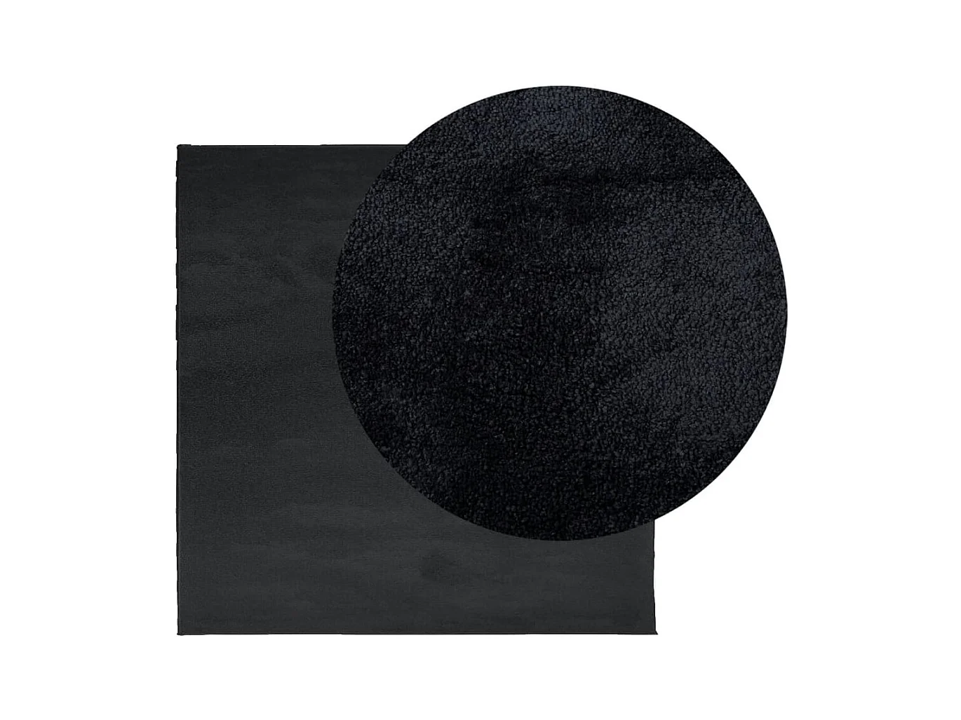 Tapis OVIEDO à poils courts noir 240x240