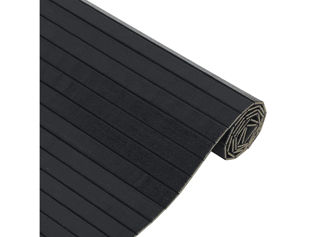 Tapis rectangulaire noir 70x500 bambou