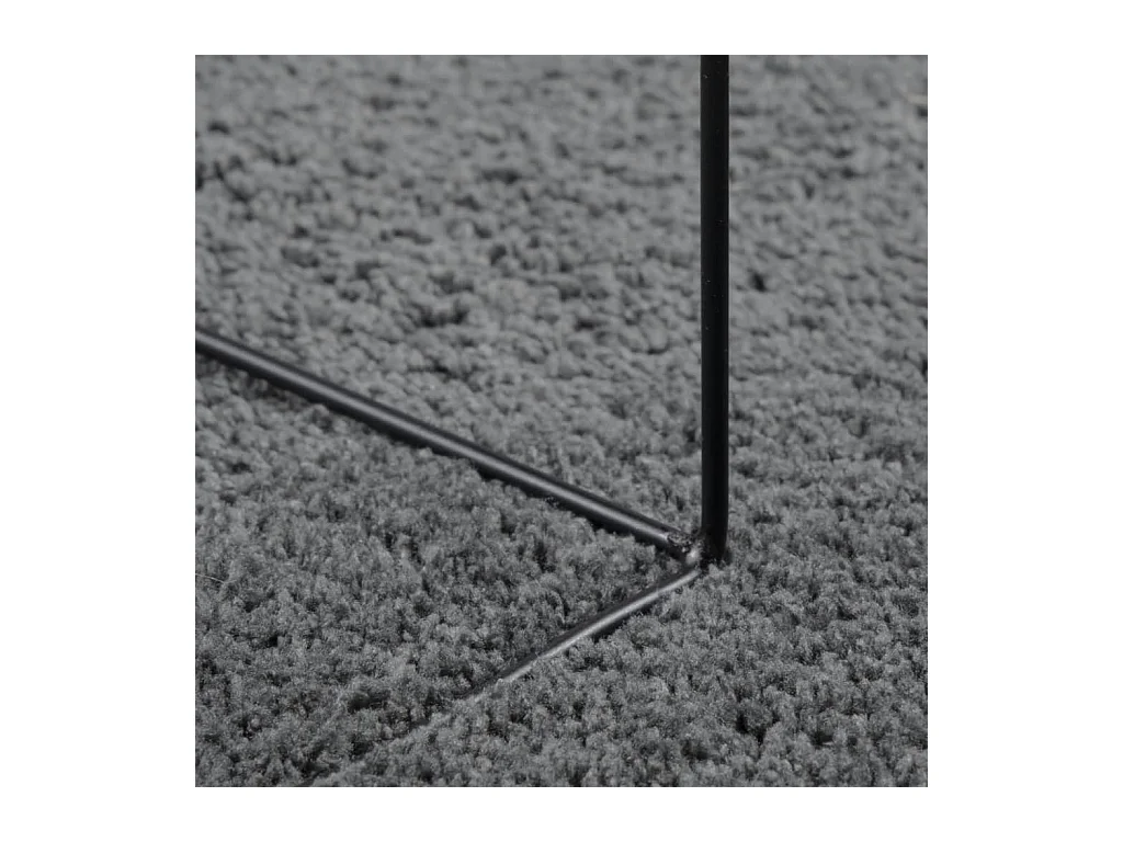 Tapis OVIEDO à poils courts anthracite Ø 200cm